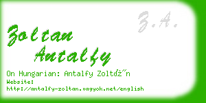 zoltan antalfy business card